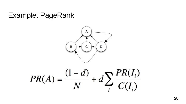 Example: Page. Rank 20 