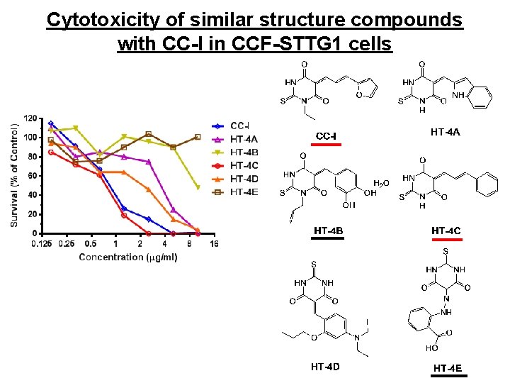 Cytotoxicity of similar structure compounds with CC-I in CCF-STTG 1 cells 