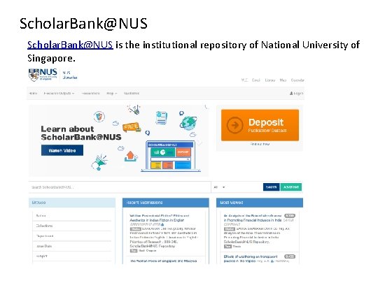Scholar. Bank@NUS is the institutional repository of National University of Singapore. 
