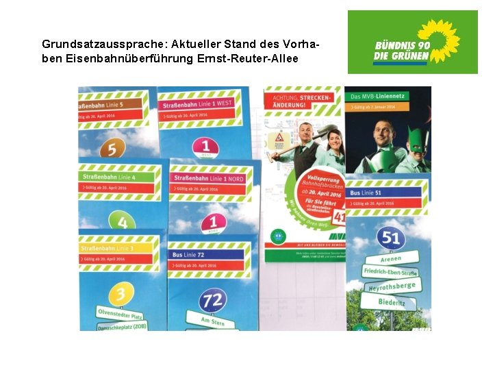 Grundsatzaussprache: Aktueller Stand des Vorhaben Eisenbahnüberführung Ernst-Reuter-Allee 