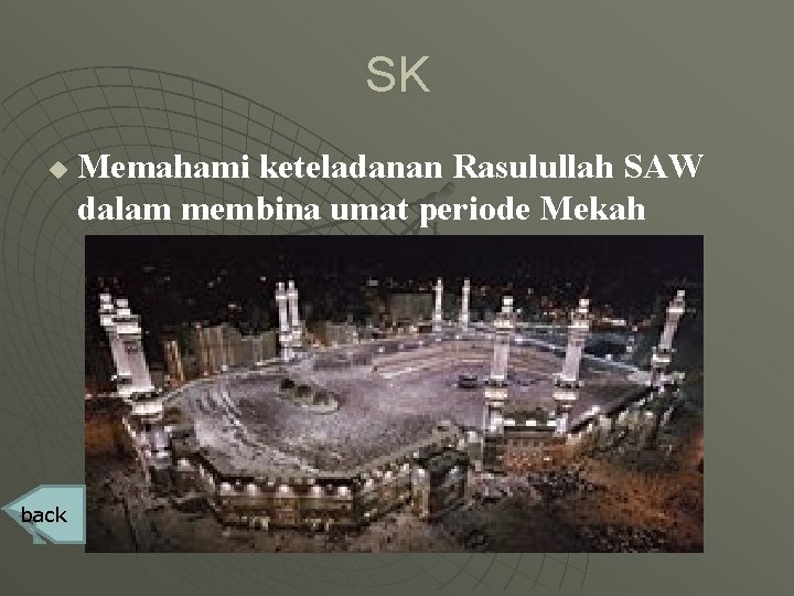 SK u back Memahami keteladanan Rasulullah SAW dalam membina umat periode Mekah 