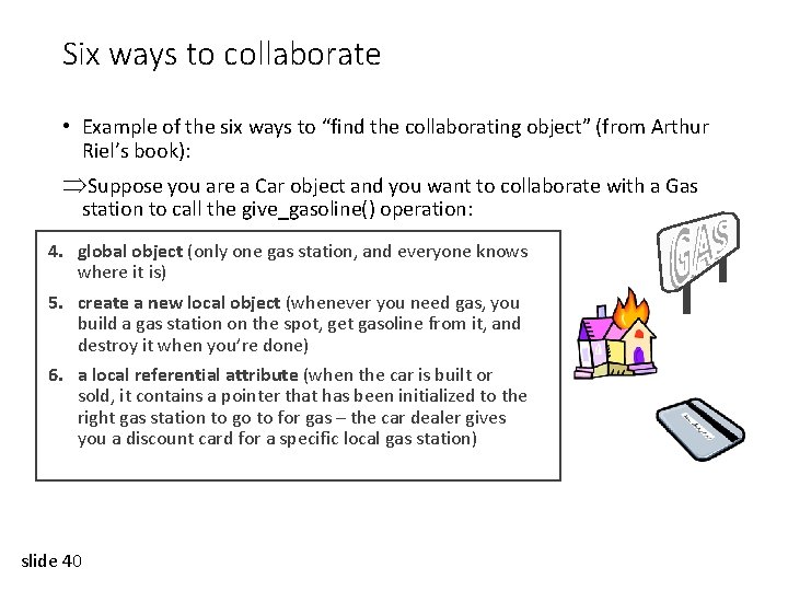 Six ways to collaborate • Example of the six ways to “find the collaborating