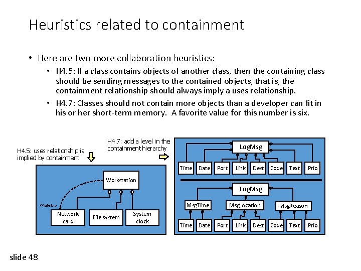 Heuristics related to containment • Here are two more collaboration heuristics: • H 4.
