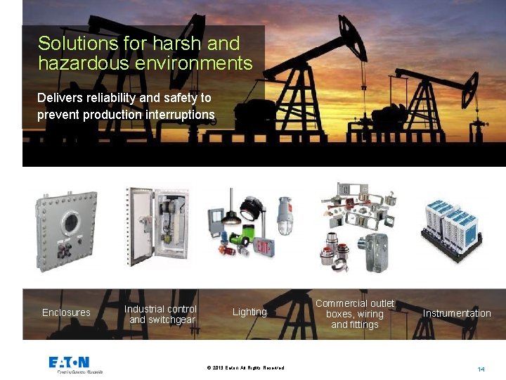 Solutions for harsh and hazardous environments Delivers reliability and safety to prevent production interruptions