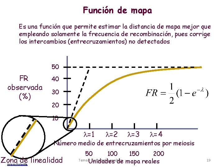 Función de mapa Es una función que permite estimar la distancia de mapa mejor