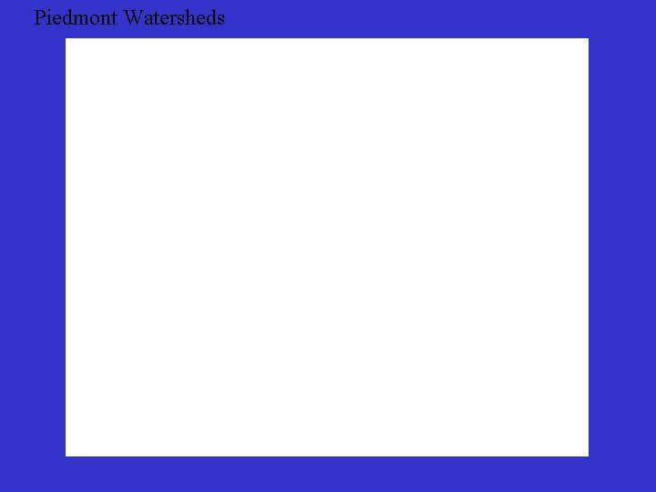 Piedmont Watersheds 