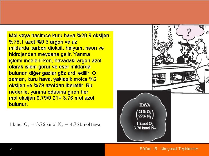 Mol veya hacimce kuru hava %20. 9 oksijen, %78. 1 azot, %0. 9 argon