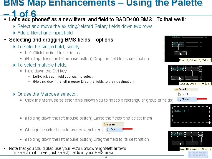 BMS Map Enhancements – Using the Palette – 1 of 6 § Let's add