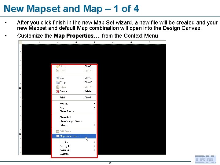 New Mapset and Map – 1 of 4 § § After you click finish