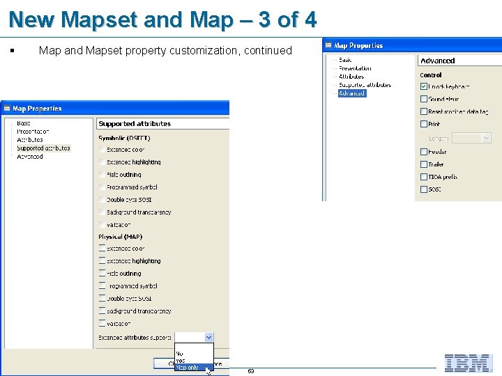 New Mapset and Map – 3 of 4 § Map and Mapset property customization,