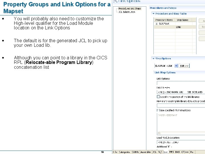 Property Groups and Link Options for a Mapset § You will probably also need