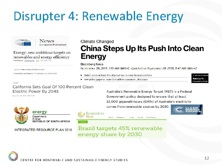 Disrupter 4: Renewable Energy 12 