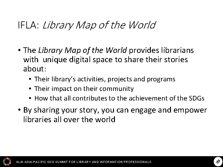 IFLA: Library Map of the World • The Library Map of the World provides