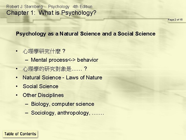 Robert J. Sternberg Psychology 4 th Edition Chapter 1: What is Psychology? Page 2