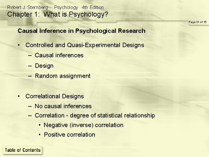Robert J. Sternberg Psychology 4 th Edition Chapter 1: What is Psychology? Page 31