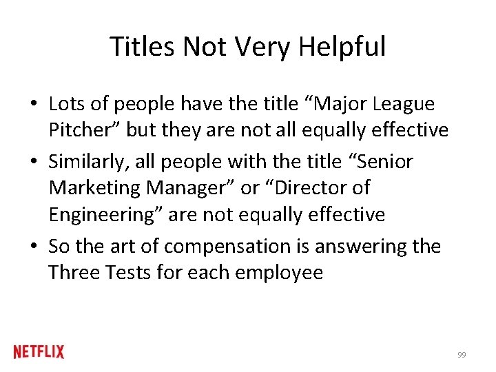 Titles Not Very Helpful • Lots of people have the title “Major League Pitcher”