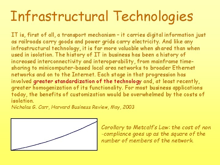 Infrastructural Technologies IT is, first of all, a transport mechanism – it carries digital