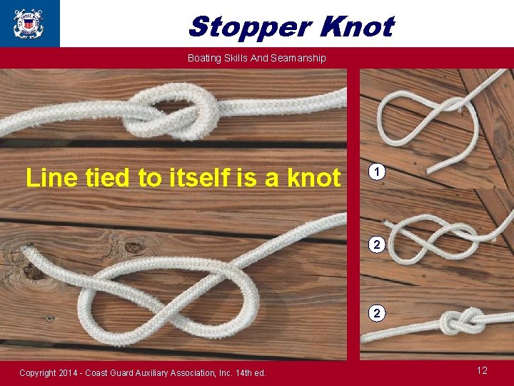 Stopper Knot Boating Skills And Seamanship Line tied to itself is a knot 1