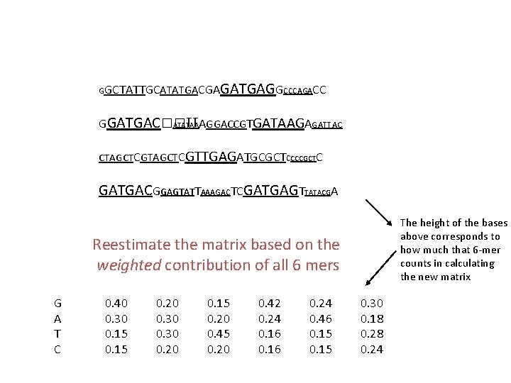 GGCTATTGCATATGACGA GATGAGGCCCAGACC GGATGAC��TT ATATAAAGGACCGTGATAAGAGATTAC CTAGCTCGTTGAGATGCGCTCCCCGCTC GATGACGGAGTATTAAAGACTCGATGAGTTATACGA The height of the bases above corresponds to