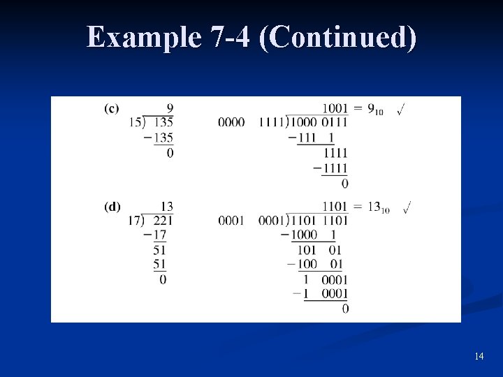 Example 7 -4 (Continued) 14 Example 7 -4 (Continued) 14