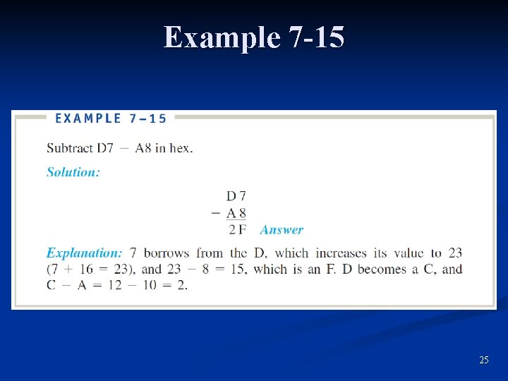 Example 7 -15 25 Example 7 -15 25