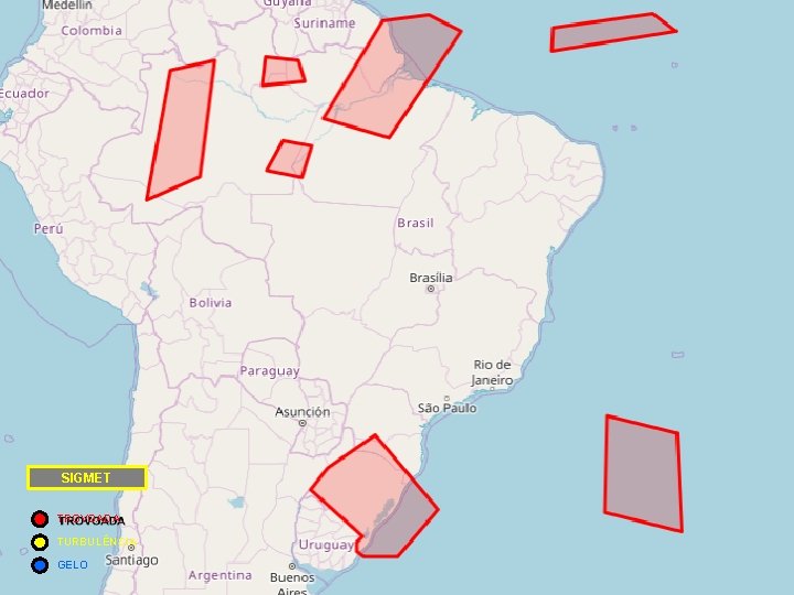 SIGMET TROVOADA TURBULÊNCIA GELO 