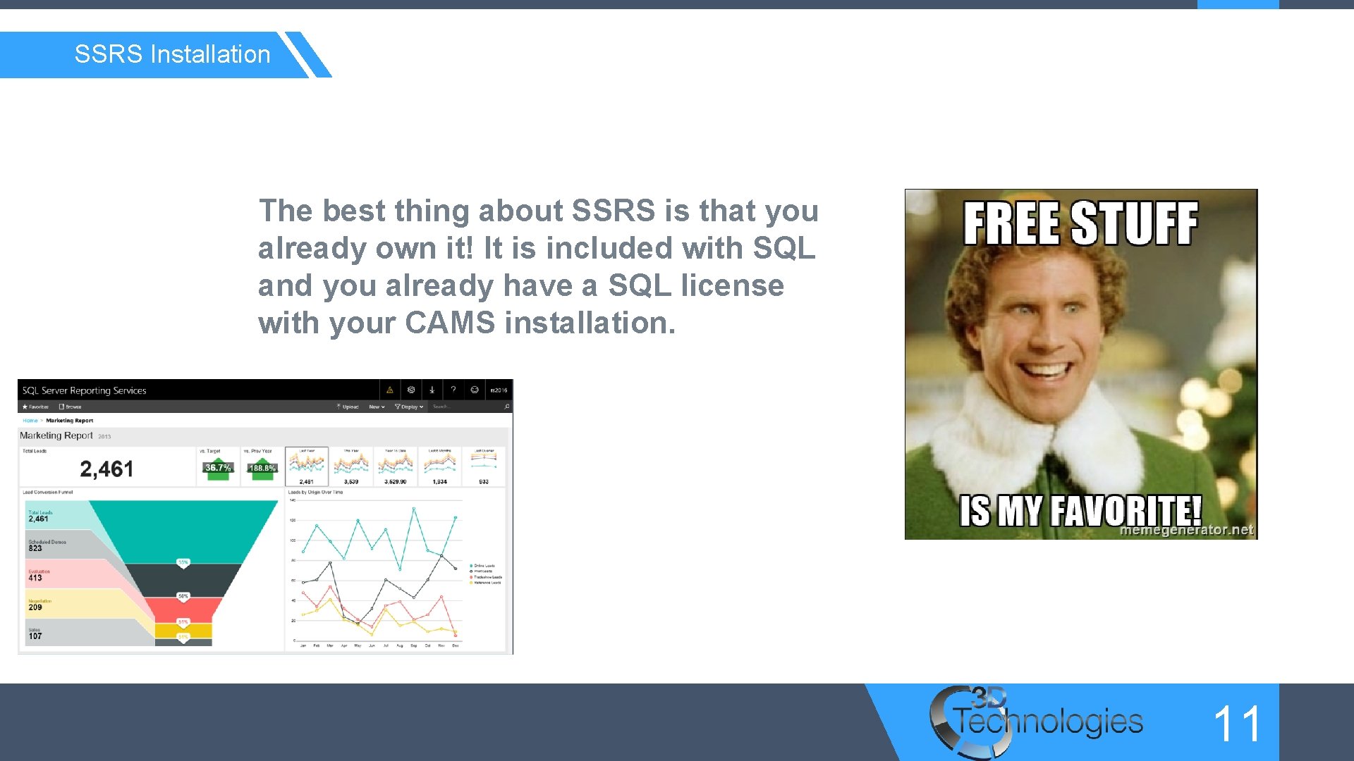 SSRS Installation The best thing about SSRS is that you already own it! It