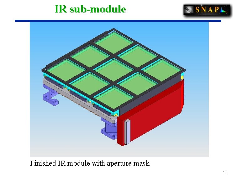 IR sub-module Finished IR module with aperture mask 11 