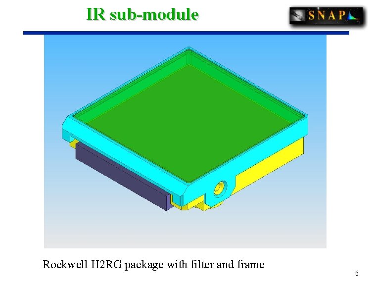 IR sub-module Rockwell H 2 RG package with filter and frame 6 