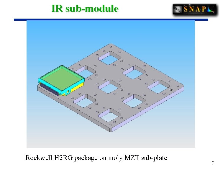 IR sub-module Rockwell H 2 RG package on moly MZT sub-plate 7 