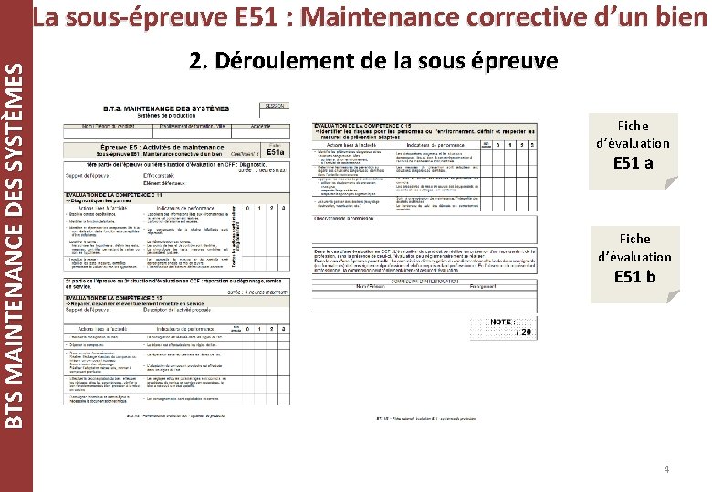 BTS MAINTENANCE DES SYSTÈMES La sous-épreuve E 51 : Maintenance corrective d’un bien 2.