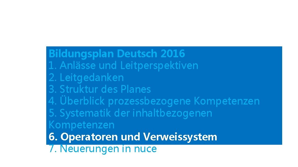 Bildungsplan Deutsch 2016 1. Anlässe und Leitperspektiven 2. Leitgedanken 3. Struktur des Planes 4.