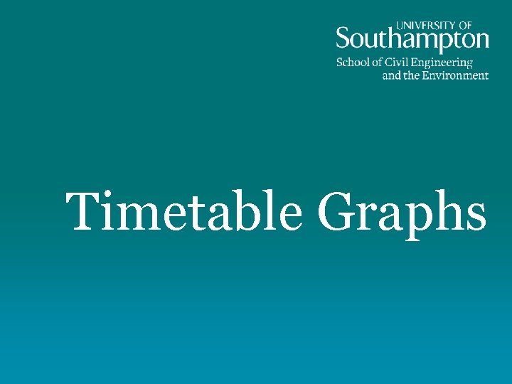 Timetable Graphs 