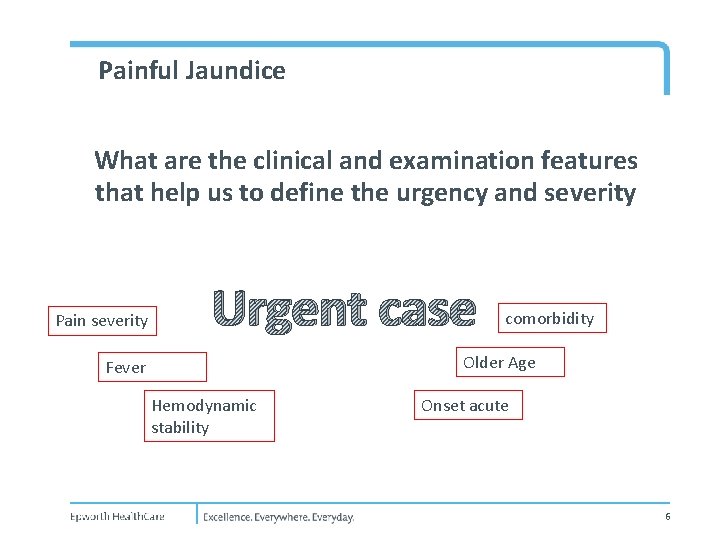 Painful Jaundice What are the clinical and examination features that help us to define