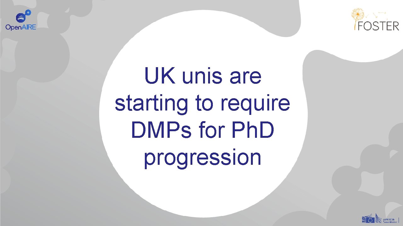 UK unis are starting to require DMPs for Ph. D progression 