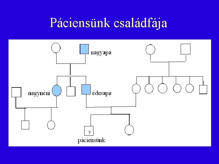 Páciensünk családfája 