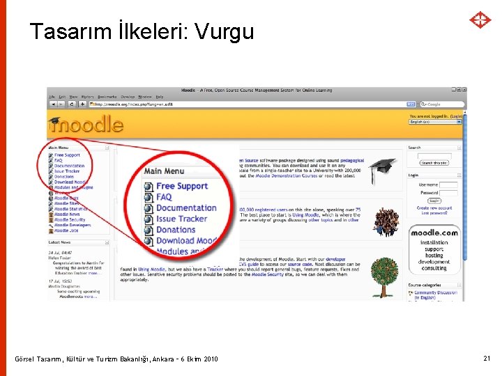 Tasarım İlkeleri: Vurgu Görsel Tasarım, Kültür ve Turizm Bakanlığı, Ankara – 6 Ekim 2010