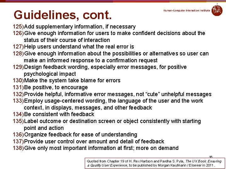 Guidelines, cont. 125)Add supplementary information, if necessary 126)Give enough information for users to make Guidelines, cont. 125)Add supplementary information, if necessary 126)Give enough information for users to make