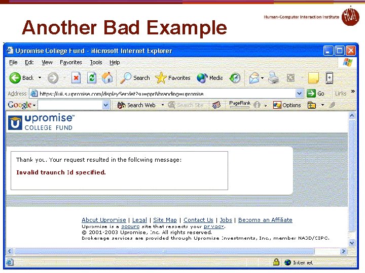 Another Bad Example 37 Another Bad Example 37