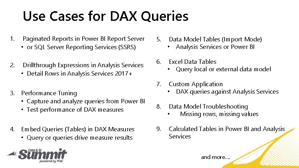 Use Cases for DAX Queries 1. Paginated Reports in Power BI Report Server • Use Cases for DAX Queries 1. Paginated Reports in Power BI Report Server •