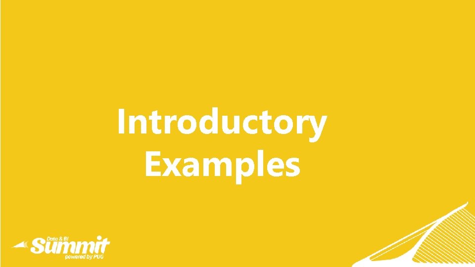 Introductory Examples 