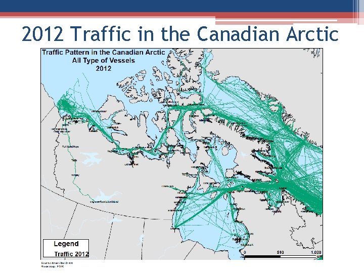 2012 Traffic in the Canadian Arctic 