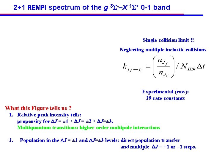 2+1 REMPI spectrum of the g 3 -–X 1 + 0 -1 band Single