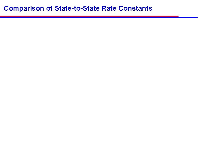 Comparison of State-to-State Rate Constants 