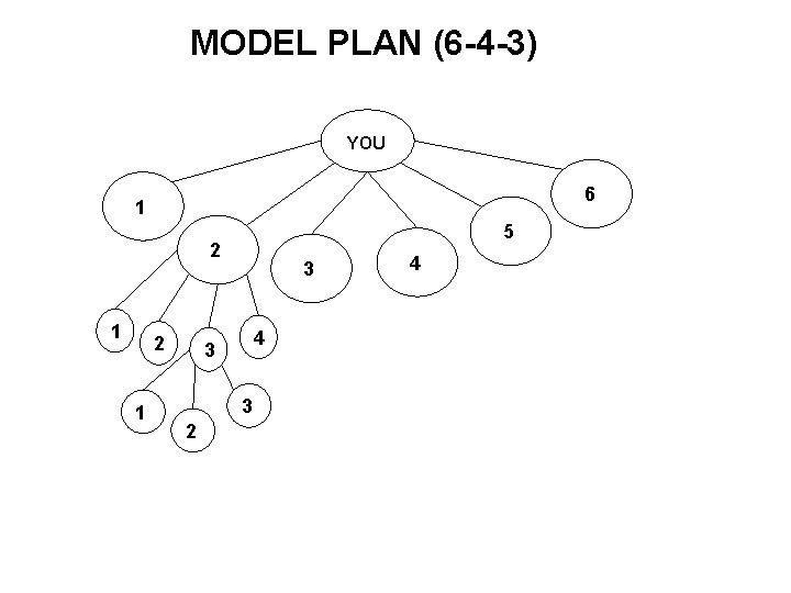 MODEL PLAN (6 -4 -3) YOU 6 1 5 2 1 3 4 3