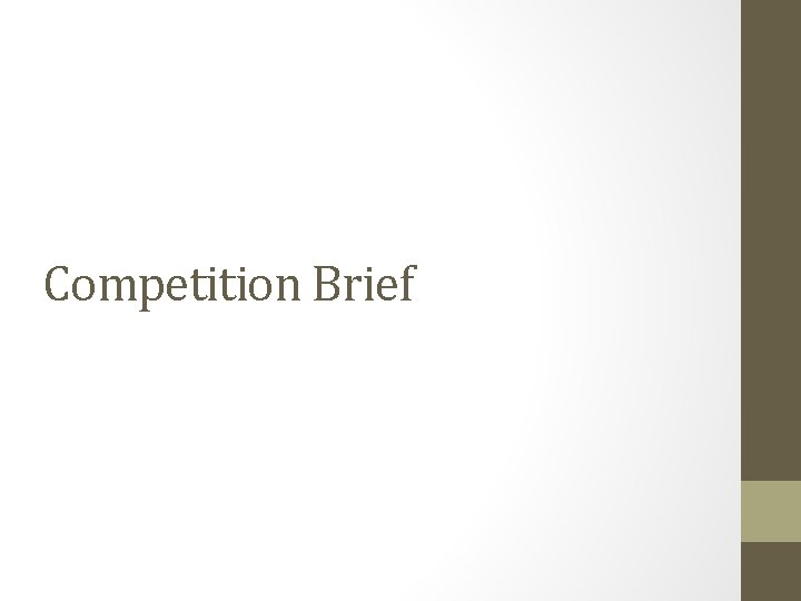 Competition Brief 