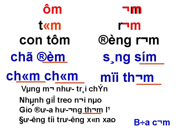 ôm t «m con tôm chã ®èm ch «m ¬m ¬m r¬m ®èng r¬m