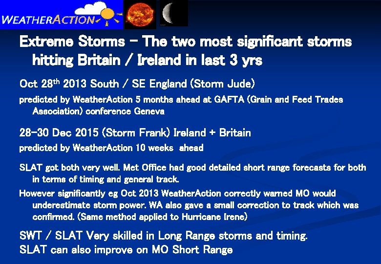 Extreme Storms – The two most significant storms hitting Britain / Ireland in last
