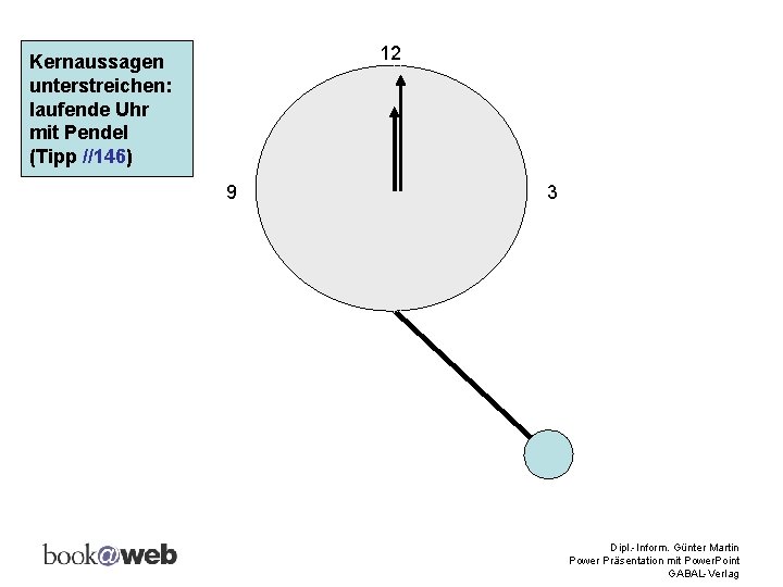 12 Kernaussagen unterstreichen: laufende Uhr mit Pendel (Tipp //146) 9 3 Dipl. -Inform. Günter