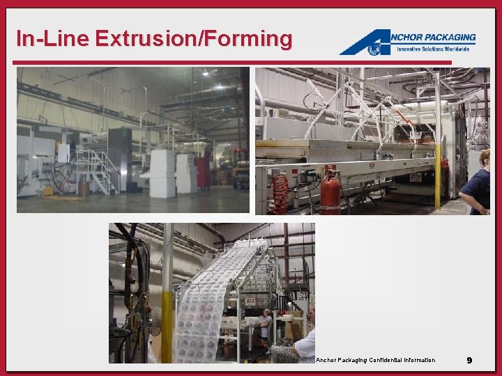 In-Line Extrusion/Forming Anchor Packaging Confidential Information 9 